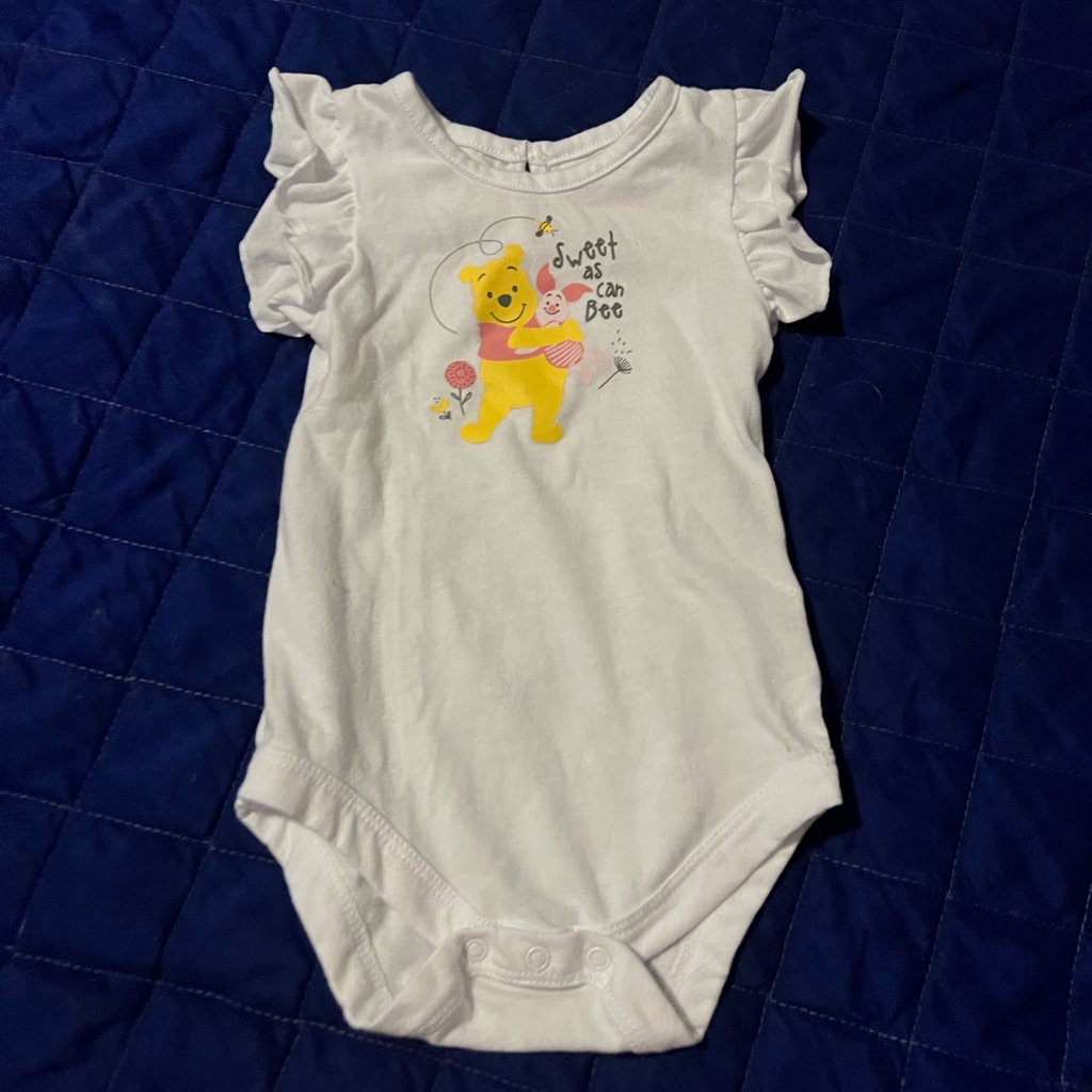 Disney Baby Winnie The Pooh Girls Bodysuit 3-6 Months Euc